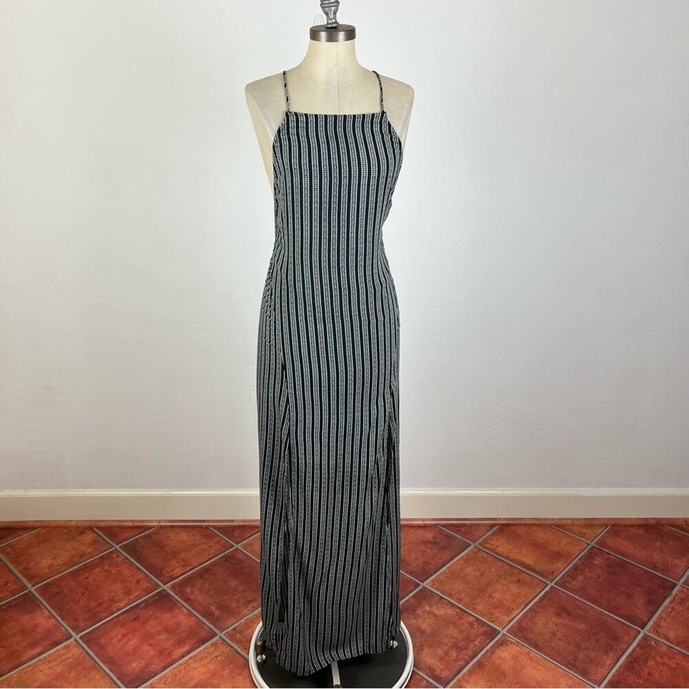 Indah Patterned Halter Maxi Dress